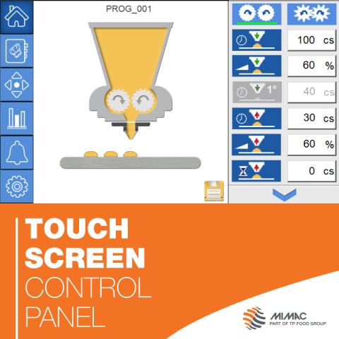 Nog een voorbeeld van het touchscreen control panel van de dropmachine Mimac BABYDROP - 7